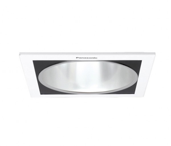 NLP72426-Đèn Downlight bóng lắp đứng, vuông, Ø150, viền trắng, chóa bạc bóng